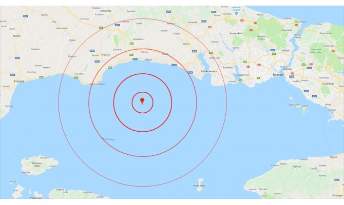 Marmara açıklarında 4.6 büyüklüğünde deprem