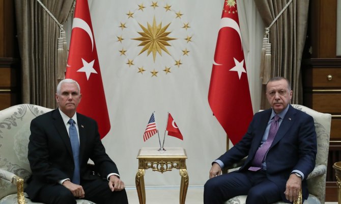 Cumhurbaşkanı Erdoğan’ın Mike Pence’i kabulü sona erdi