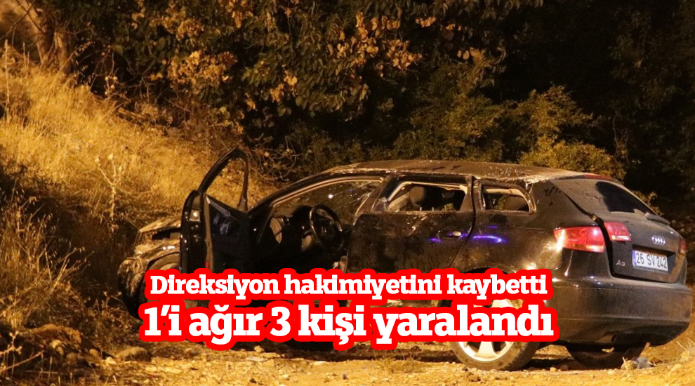 Kahramanmaraş’ta direksiyon hakimiyetini kaybetti 20 metre düştü