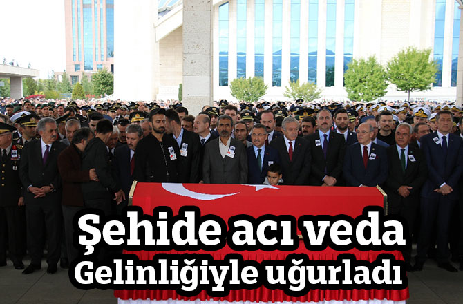 Şehide acı veda: Gelinliğiyle uğurladı