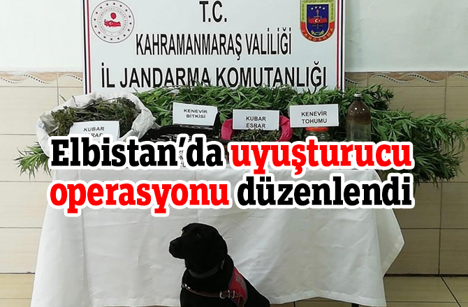 Elbistan’da uyuşturucu operasyonu düzenlendi