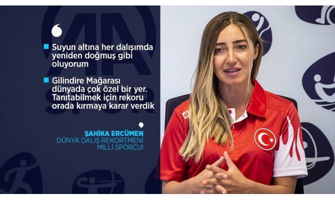 Dünya dalış rekortmeni milli sporcu Ercümen: Benim için suyun altı ikinci bir ev