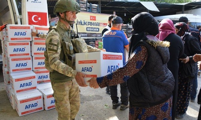 Rasulayn ve Tel Abyad’da sivillere yardım