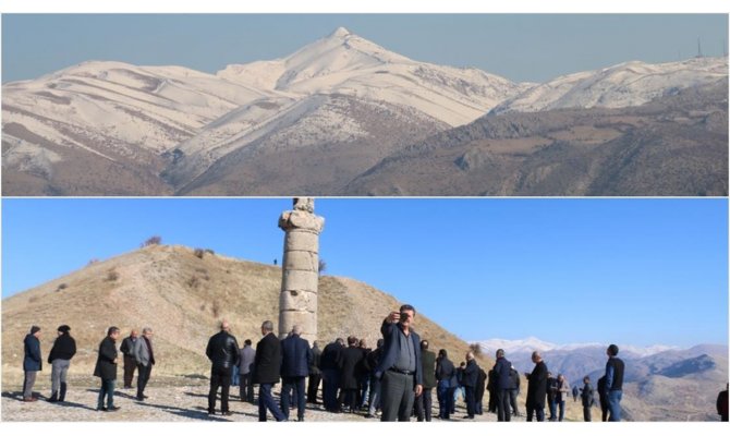 Nemrut Dağı'nın zirvesinde kış, eteklerinde bahar havası