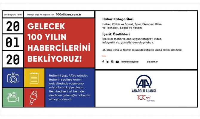 AA'dan genç iletişimciler için 'Gelecek 100 Yılın Habercileri' projesi