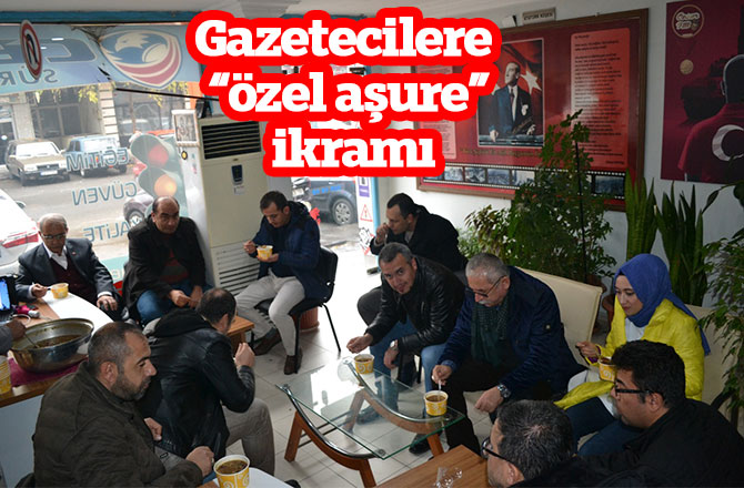 Gazetecilere “özel aşure” ikramı