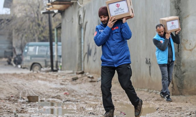 TDV terörden arındırılan bölgelere yardım ulaştırdı