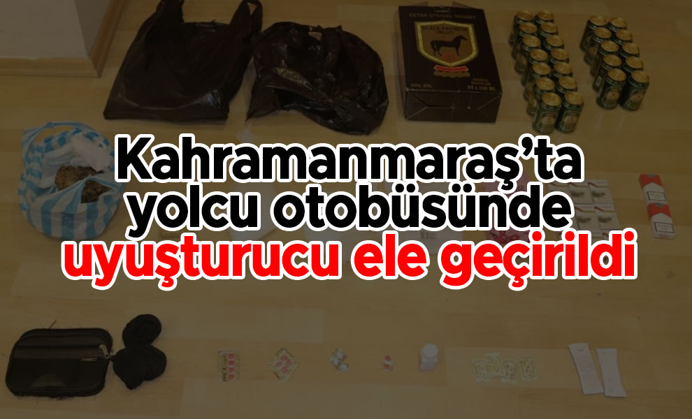 Kahramanmaraş'ta yolcu otobüsünde uyuşturucu ele geçirildi