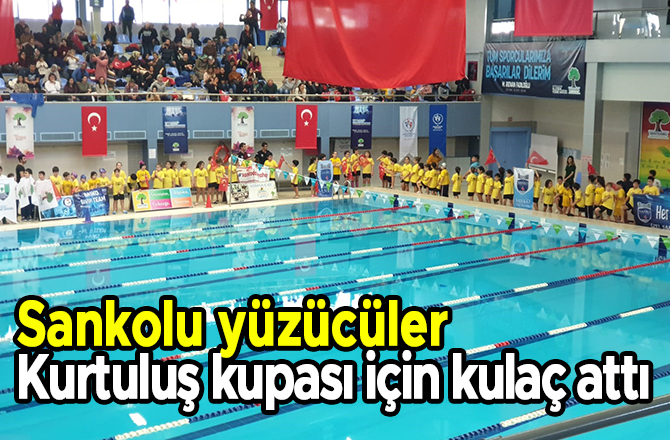 Sankolu yüzücüler Kurtuluş kupası için kulaç attı