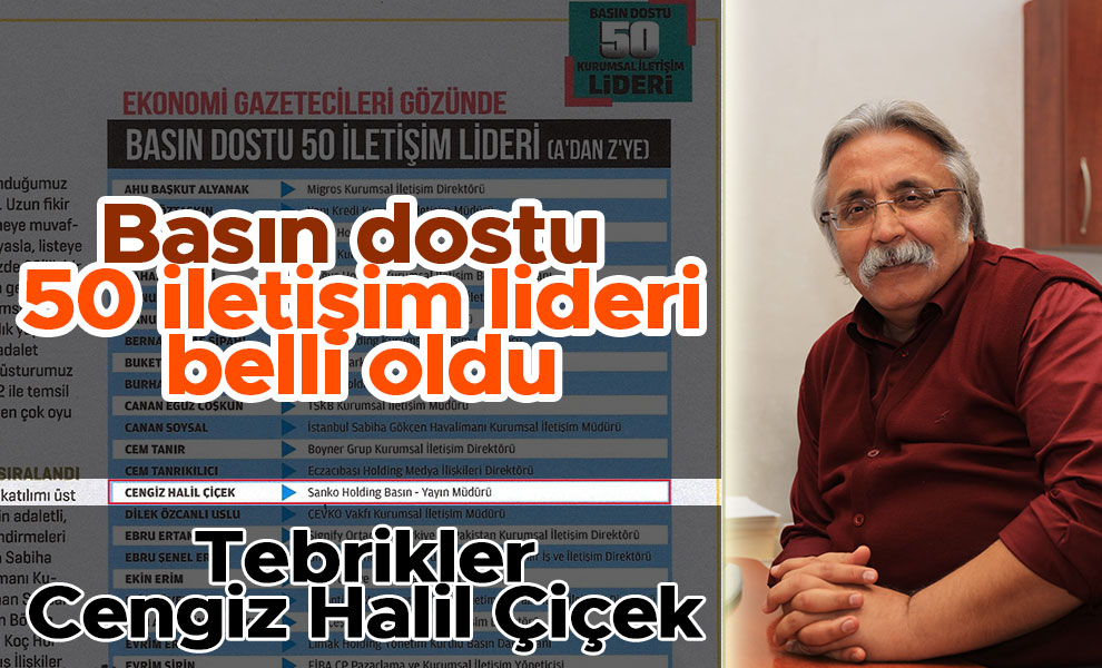 Basın dostu 50 iletişim lideri belli oldu