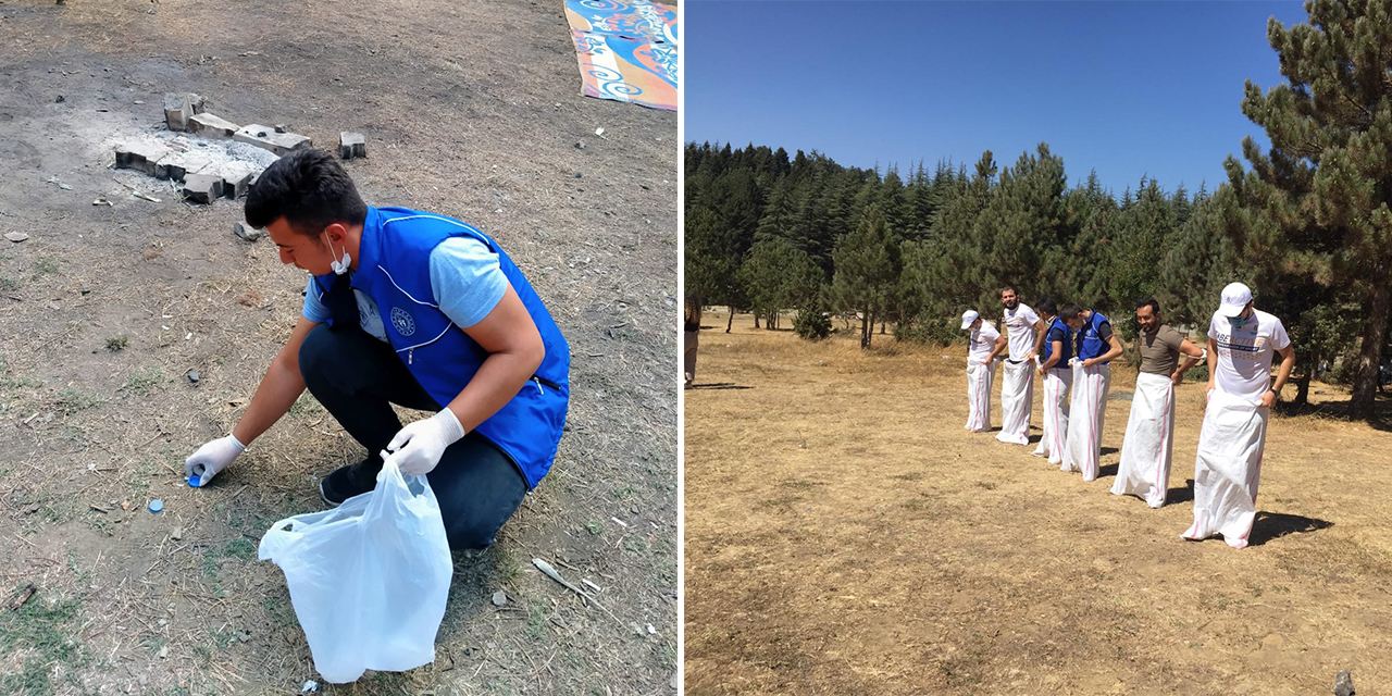 Kahramanmaraş’ta gençler hem eğlendi hem de çevreyi temizledi