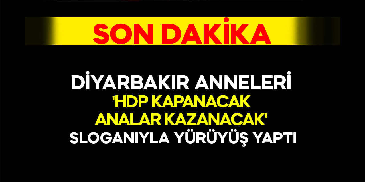 Diyarbakır anneleri 'HDP kapanacak analar kazanacak' sloganıyla yürüyüş yaptı