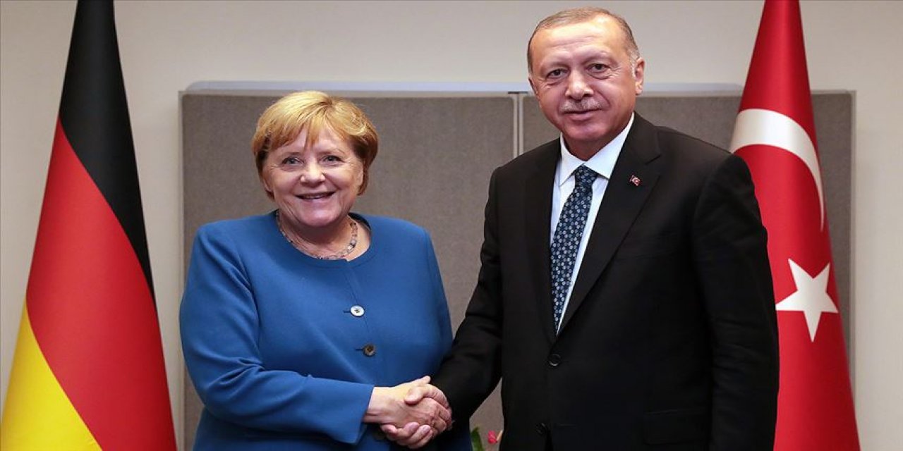 Cumhurbaşkanı Erdoğan, Almanya Başbakanı Merkel ile görüştü