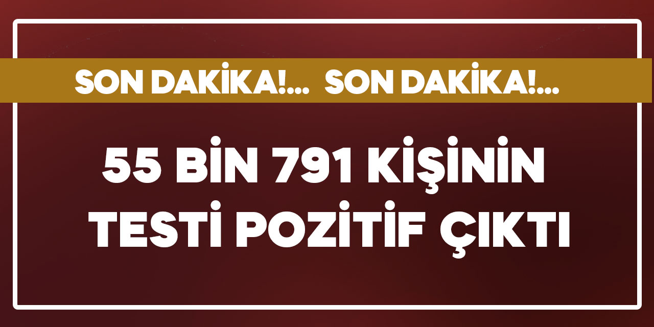 55 bin 791 kişinin testi pozitif çıktı