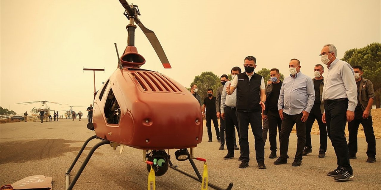 İnsansız helikopter, Manavgat yangınlarıyla mücadelede kullanıldı