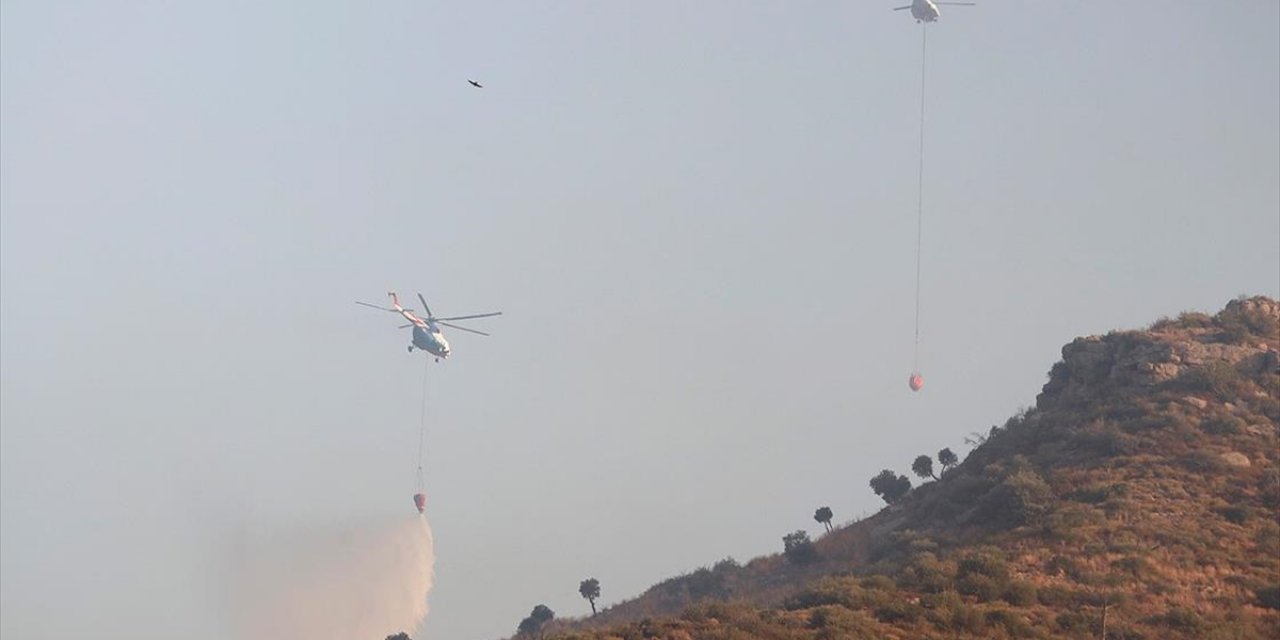 Muğla'da devam eden 6 yangına havadan ve karadan müdahale ediliyor