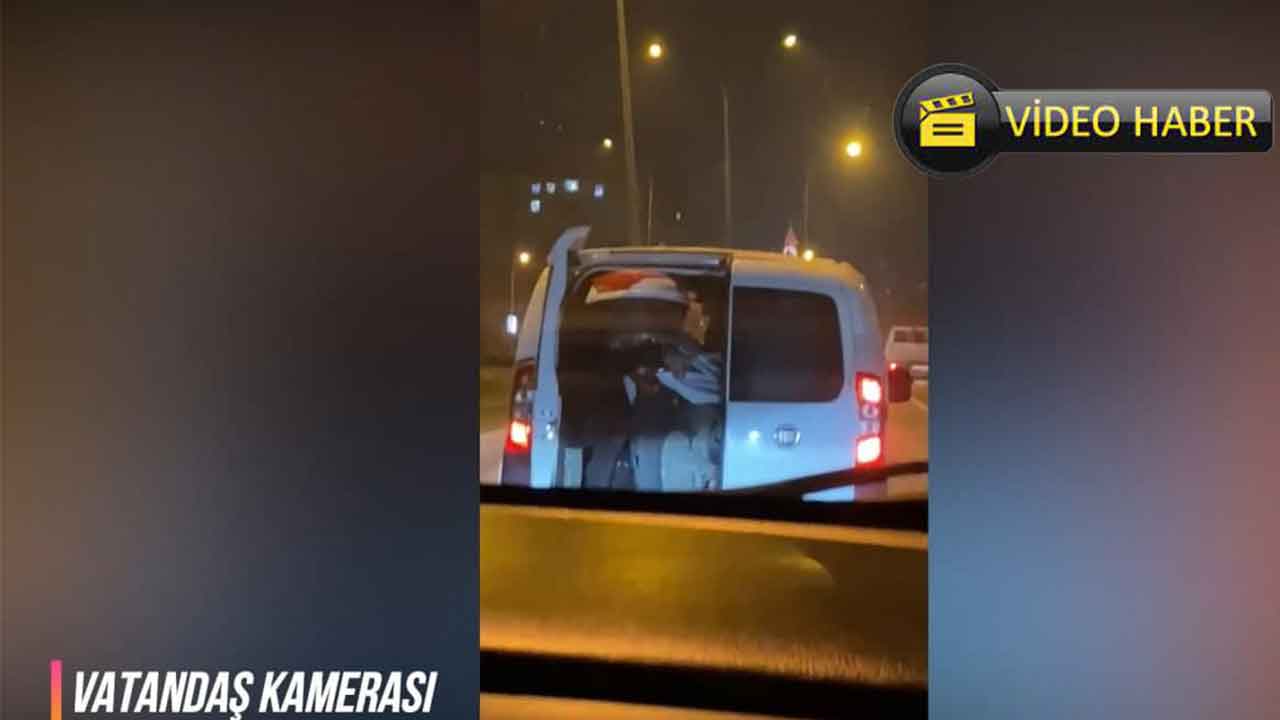 Kahramanmaraş trafiğinde tehlikeli yolculuk kamerada