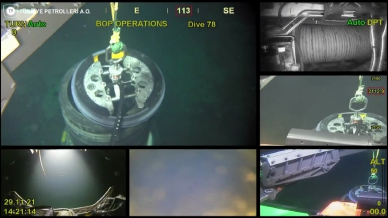 TPAO, Türkali-1’de deniz tabanında yapılan çalışmalardan görüntüleri paylaştı