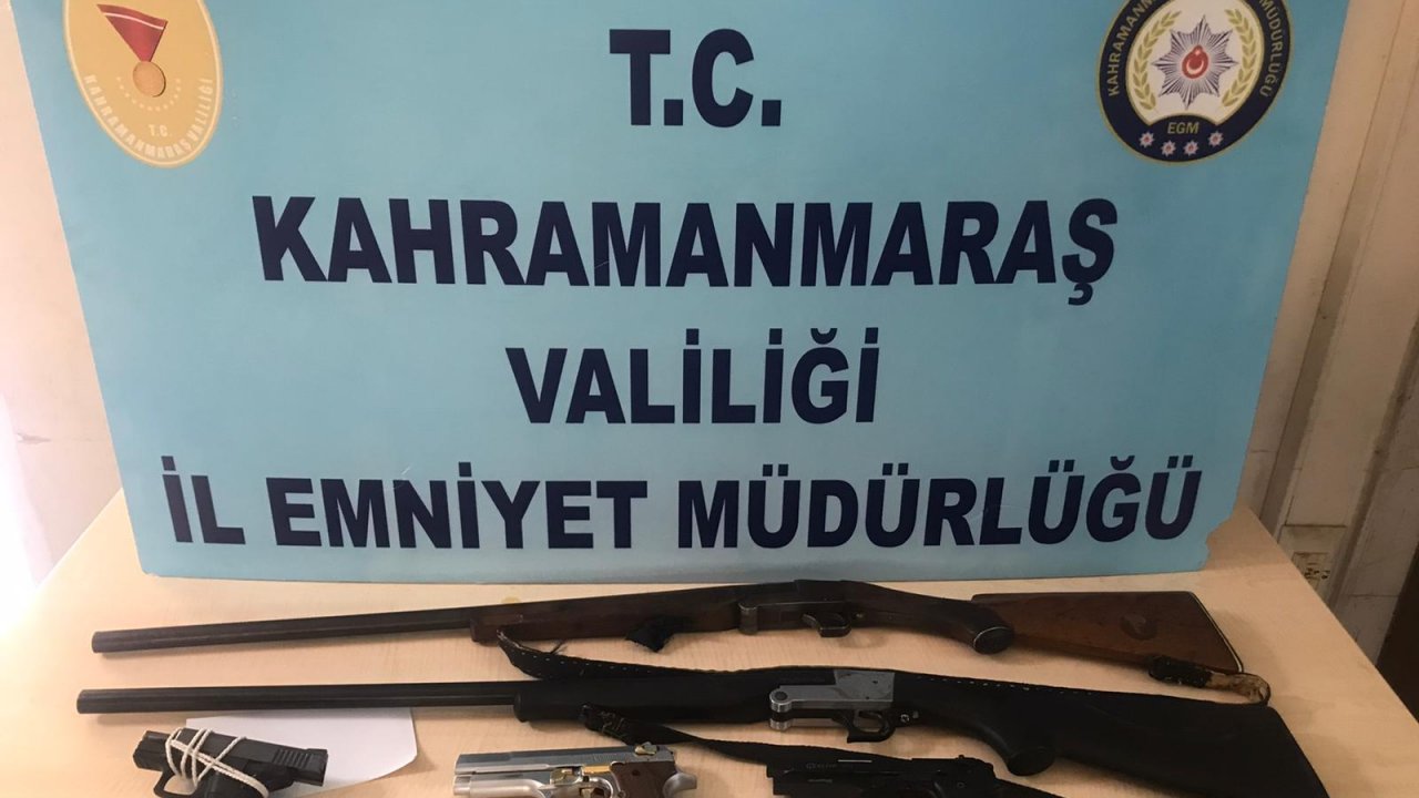 Kahramanmaraş’ta yasa dışı silah kullanan 8 kişi yakalandı 