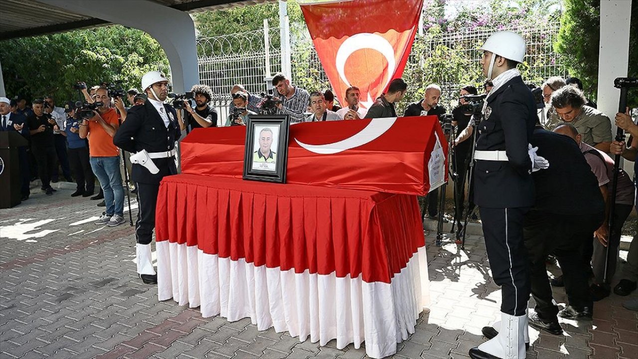 Mersin'de hain saldırıda şehit olan polis için son görev!