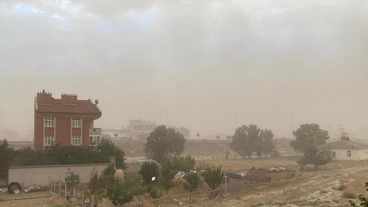 Konya'da kum fırtınası!