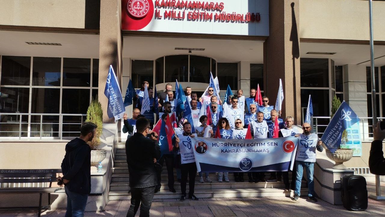 Kahramanmaraş’ta öğretmenlerden iş bırakma eylemi!