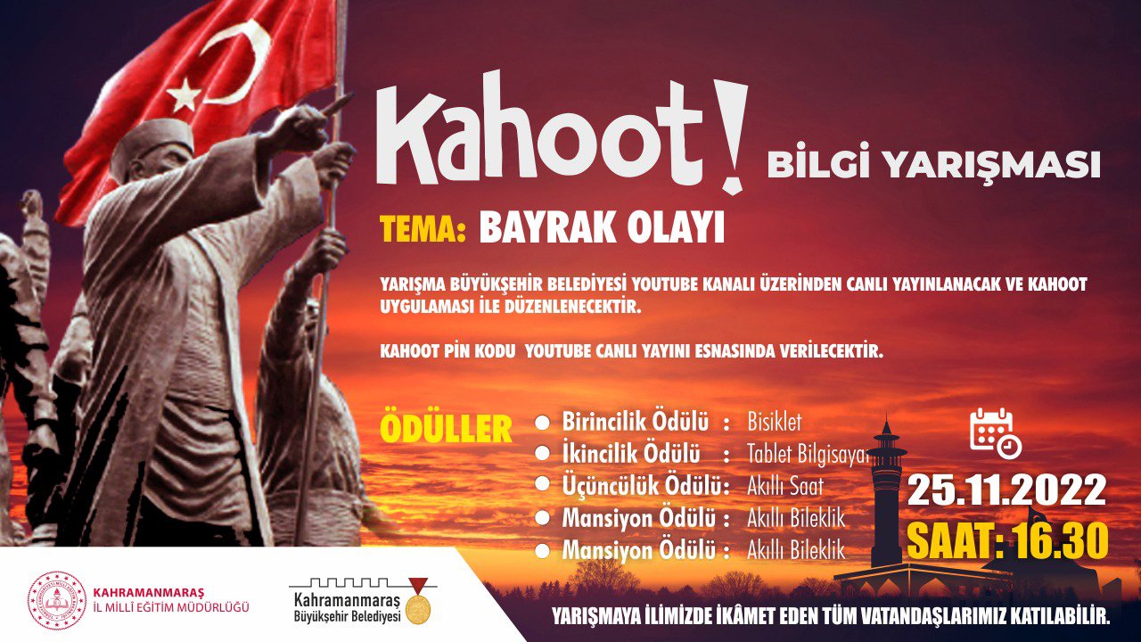 Kahramanmaraş'ta Bayrak Olayı’nın 103. Yıl Dönümünde Kahoot Bilgi Yarışması