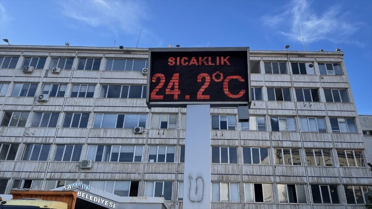 Samsun'da hava sıcaklığı 24 dereceye kadar çıktı