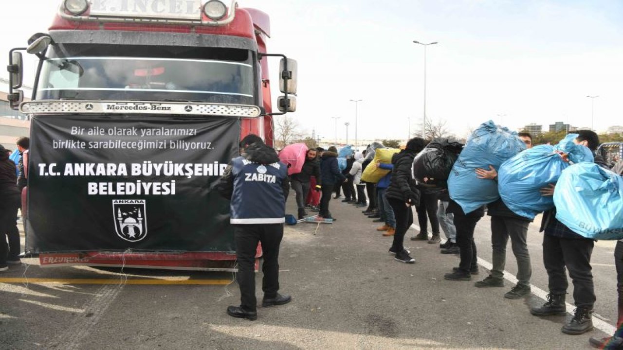 Ankara Büyükşehir Belediyesi deprem bölgesinde yaraları sarıyor