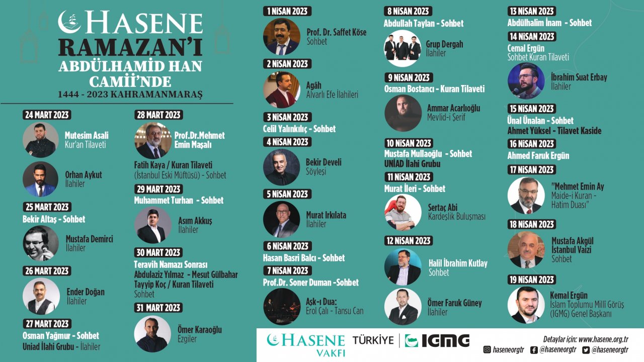 Hasene Ramazan'ı Abdülhamid Han Camii'nde