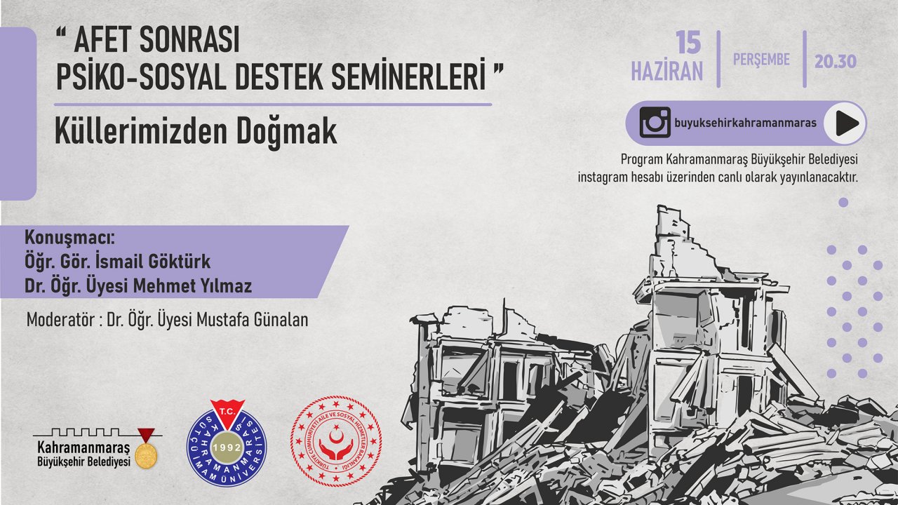 Kahramanmaraş’ta Psiko-Sosyal Destek Seminerleri Devam Ediyor