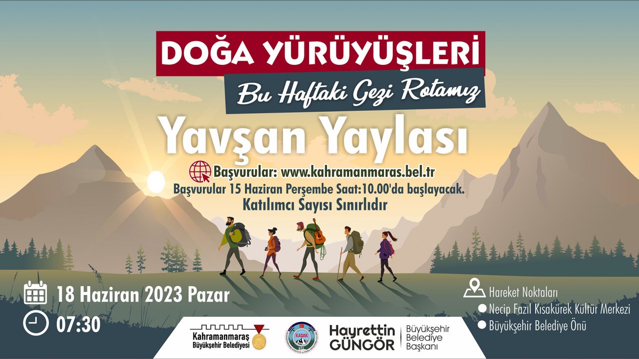 Kahramanmaraş’ta Doğa Tutkunları Yavşan Yaylası’nı Ziyaret Edecek