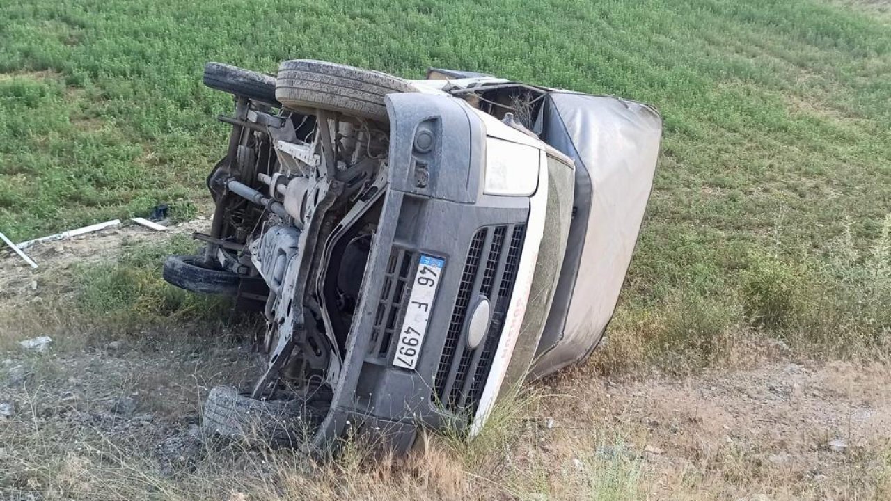 Kahramanmaraş’ta kamyonet takla attı! Bir yaralı