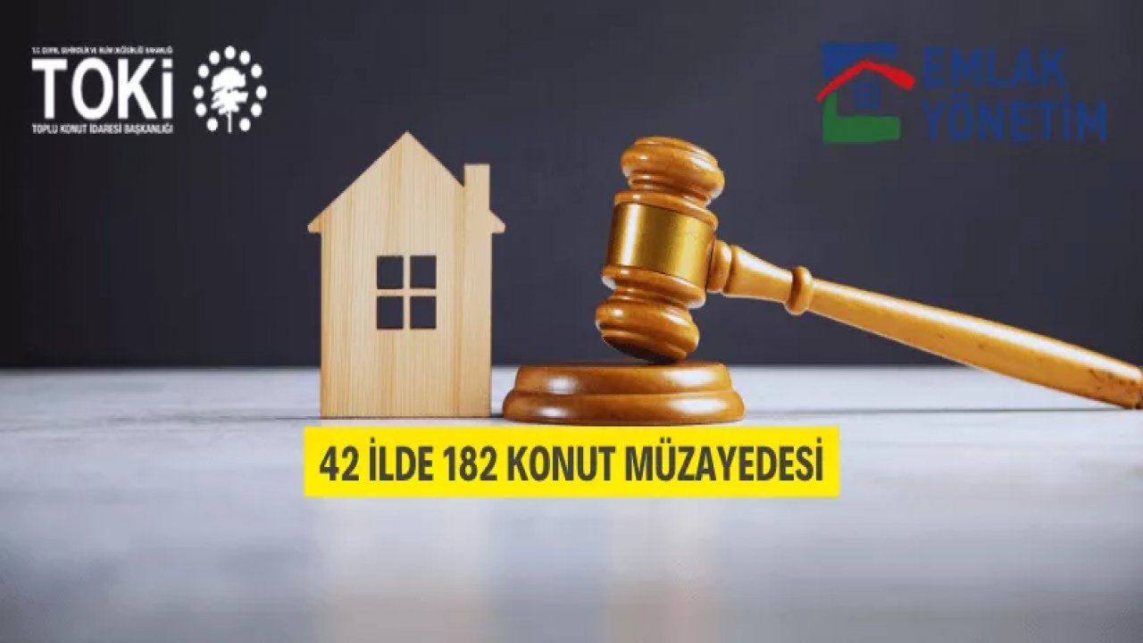 42 İlde 182 Konut Müzayedesi yapılacak! 120 ay vade ile ev sahibi olabilirsiniz!