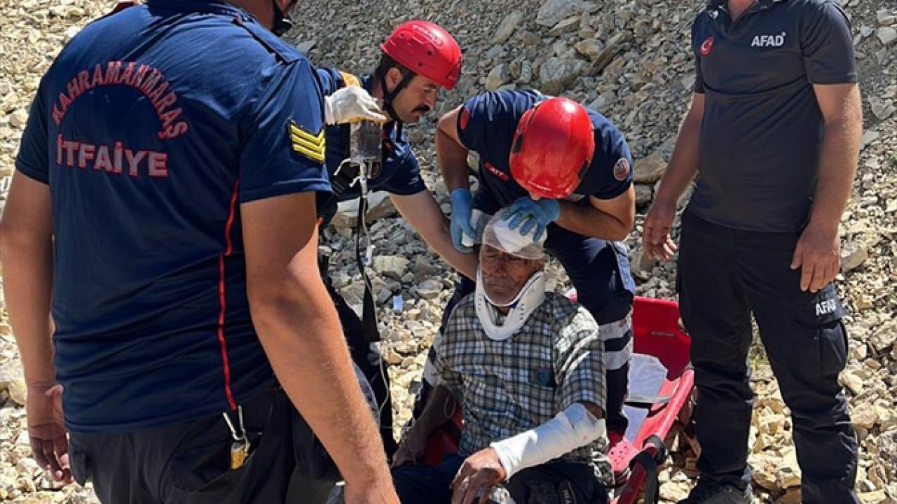 Kahramanmaraş'ta torba yüzünden uçuruma yuvarlandı!