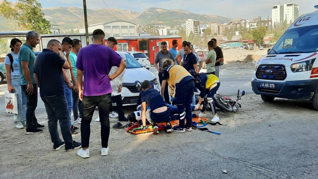 Kahramanmaraş’ta Otomobil ile motosiklet çarpıştı! 1 yaralı