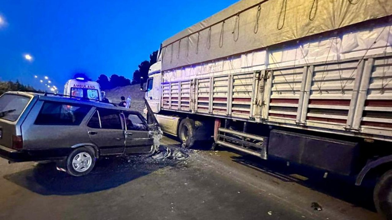 Kahramanmaraş’ta otomobil tırın altında ezildi!