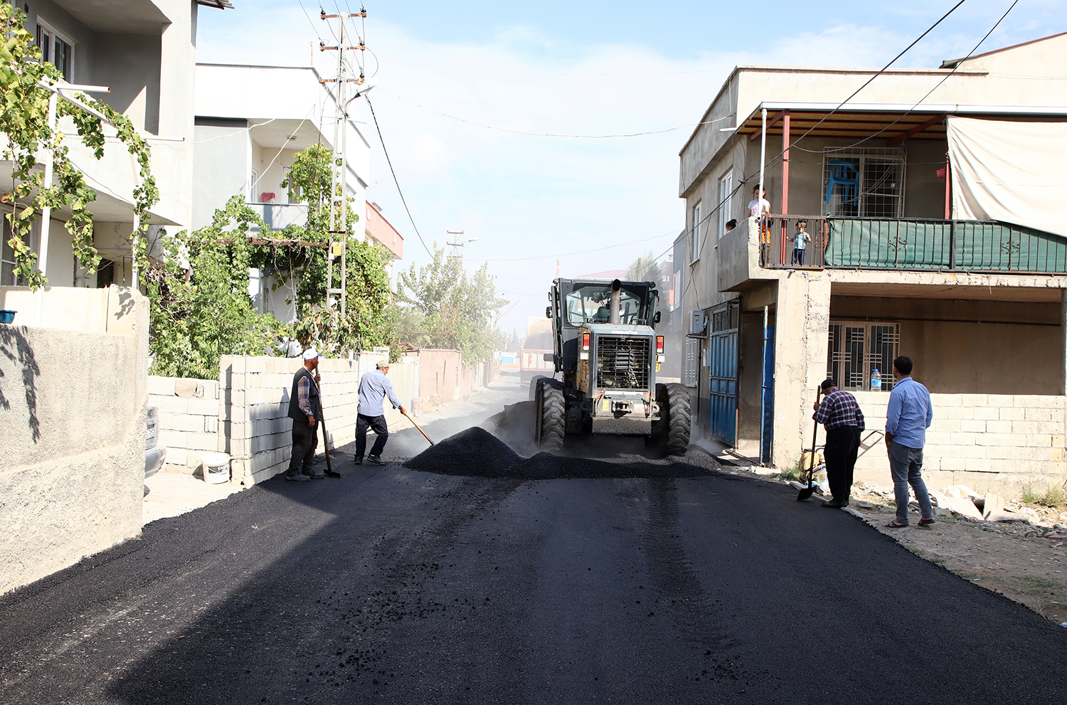 Kahramanmaraş’ta Eyüp Sultan Mahallesinde Asfalt Çalışması