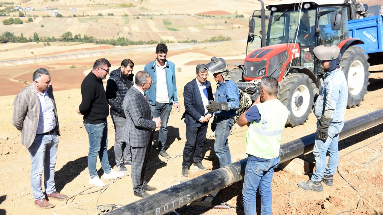 Kahramanmaraş Göksun’da doğalgaz hattı çalışması başladı!