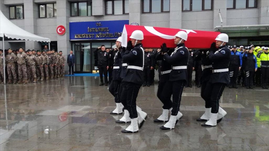 Şehit polis için tören!