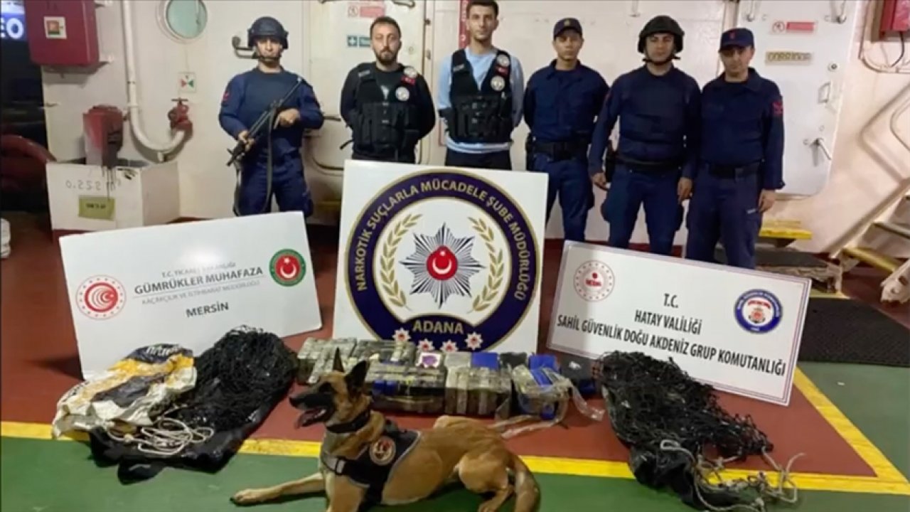 Adana açıklarındaki gemide 51 kilo kokain ele geçirildi