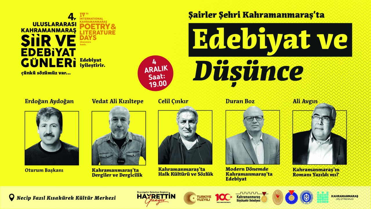 Şiir ve Edebiyatın Nabzı Kahramanmaraş’ta Atmaya Devam Ediyor!