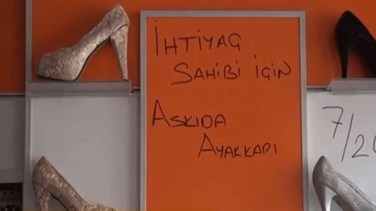 KAHRAMANMARAŞ'TA ASKIDA AYAKKABI