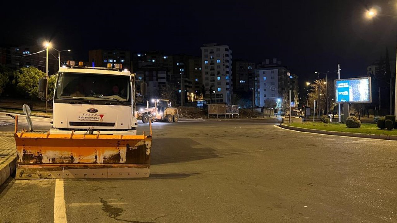 Kahramanmaraş’ta Belediye Kar Nöbetinde!