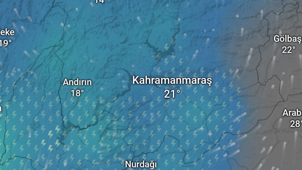 Kahramanmaraş’ta kış geri döndü! Sağanak Yağış, dolu ve Kuvvetli Rüzgar!