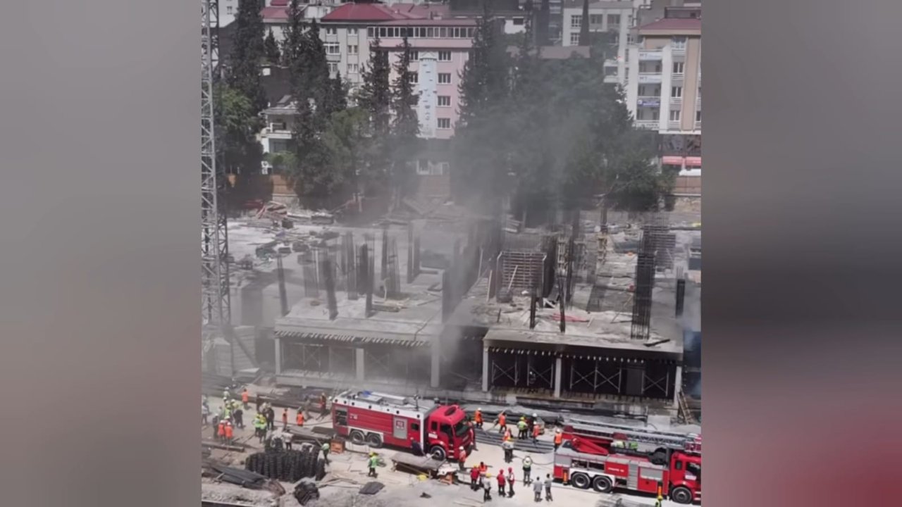 Kahramanmaraş TOKİ inşaatında yangın!