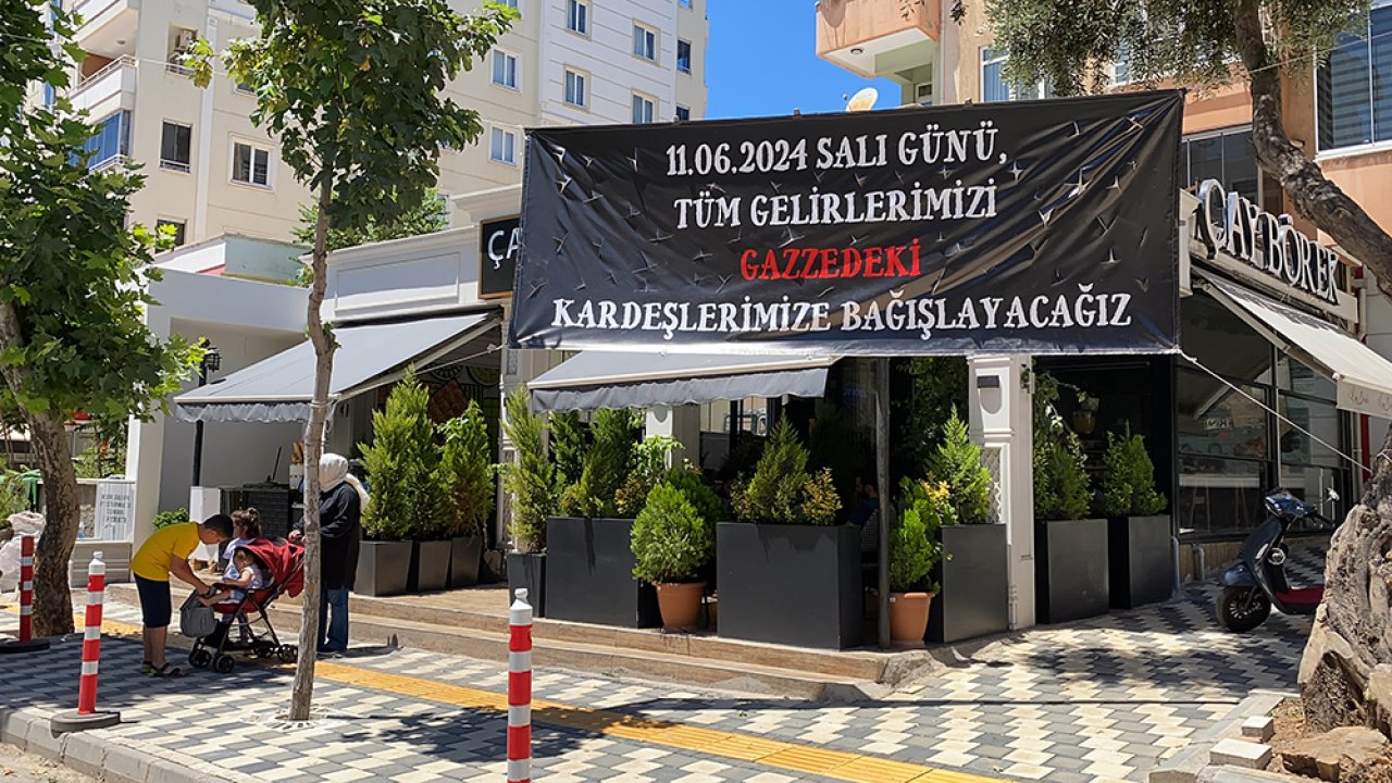 Kahramanmaraş'ta kafe işletmecisi gelirini Gazze için bağışladı!