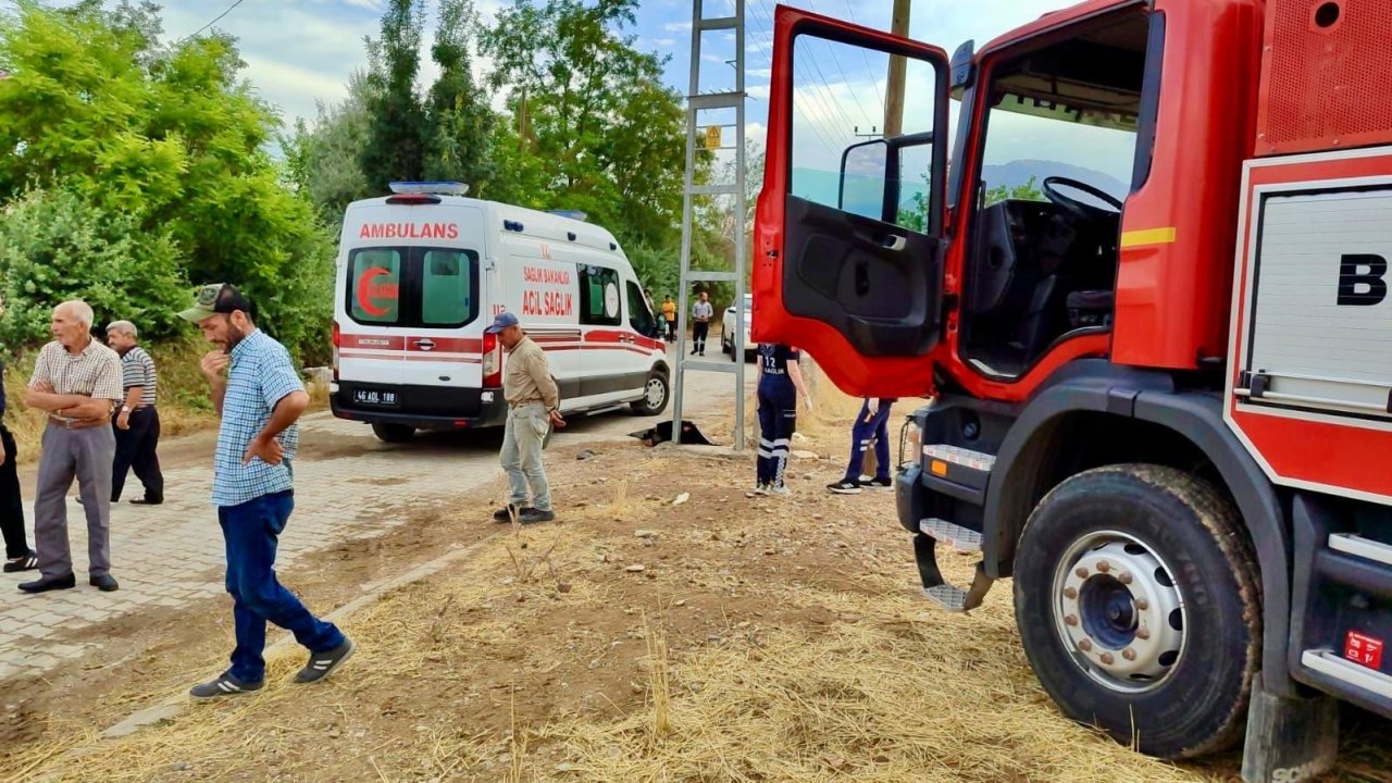 Kahramanmaraş’ta talihsiz adam elektrik direğinde can verdi!