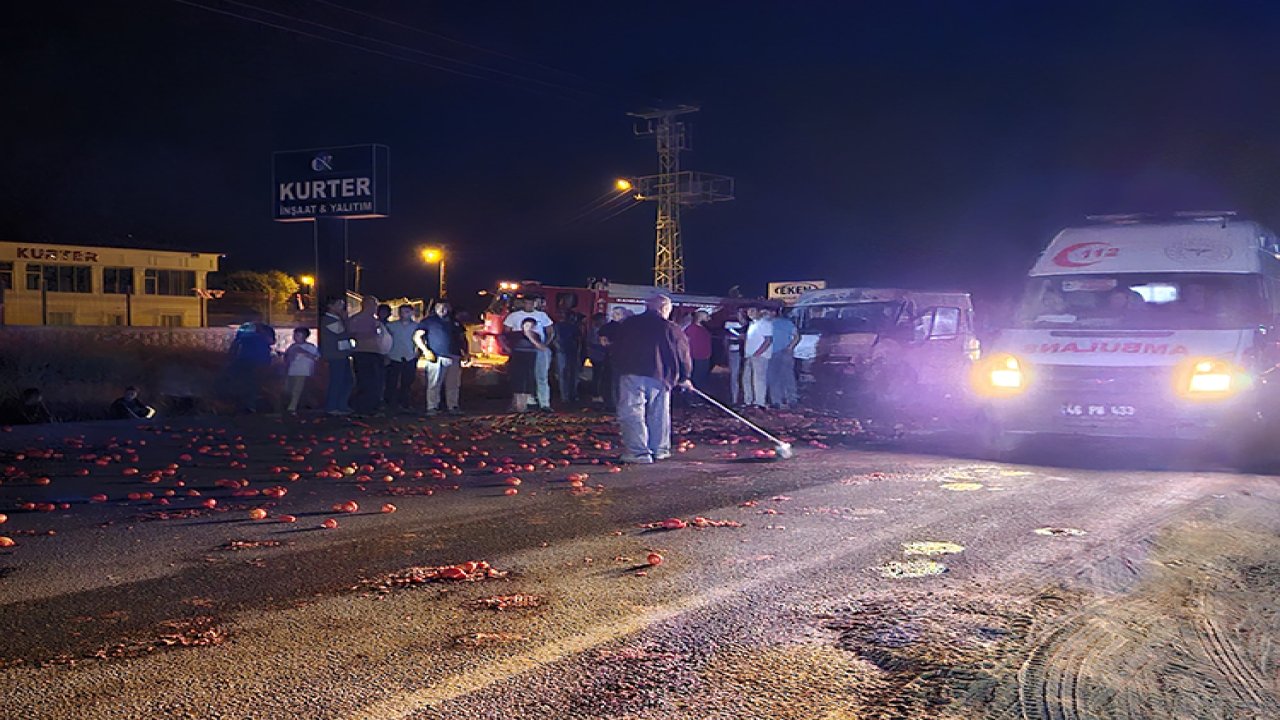 Kahramanmaraş'ta minibüs ile traktör çarpıştı! 10 kişi yaralandı!