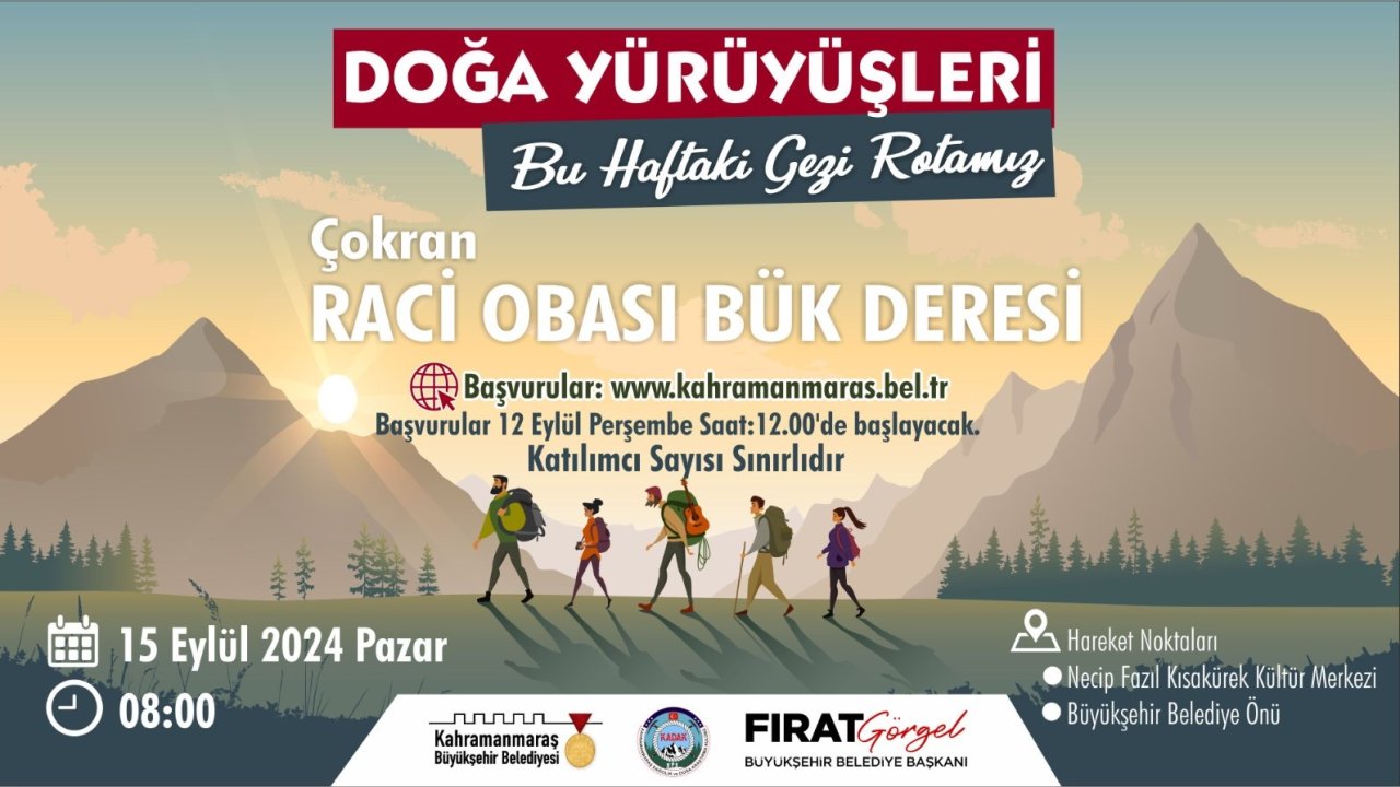 Kahramanmaraş’ta Doğa Yürüyüşlerinde Yeni Rota Çokran oldu!